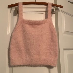 Light Pink Fuzzy Tank Top